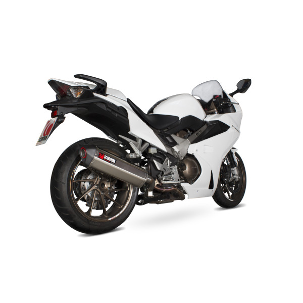 Scorpion Exhaust Honda VFR800 F 2014 - 2020 Serket Parallel Slip-on Brushed Stainless Steel Sleeve